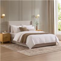 Dusk Berkeley Grey Linen Look Double Ottoman Storage Bed RRP &pound;389