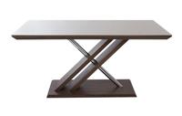 DFS Marteni Brown & Chrome Fixed Glass Top Dining Table RRP £449