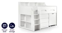 DFS Odie White Mid Sleeper Bed with Pull-Out Desk RRP £599