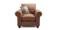 DFS Crawford Augustus Brown Combination Armchair RRP &pound;899
