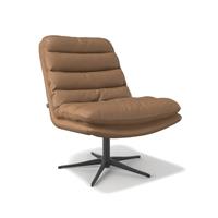 Modulax MixSit Embrace Cognac Leather High Armless Chair & Footstool RRP £1499