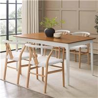 Dusk Anya White & Pine Wood 4-6 Seater Dining Table RRP &pound;329