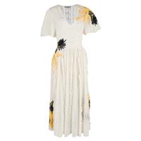 Valentino Garavani Embroidered Crochet-Knit Maxi Dress in White Cotton - IT40 Regular
