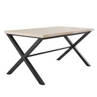 Dusk Clover 4-6 Seater Dining Table Light Wood Black RRP &pound;309