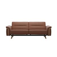 Stressless Stella Wood 2.5 Seater Sofa S1 Arms Paloma Cognac RRP &pound;4569