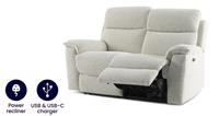DFS Nestlebury Oyster Fabric 2 Seater Power Recliner Sofa RRP &pound;999