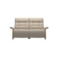 Stressless Mary Wood Paloma Fog Leather & Oak 2 Seater Sofa RRP &pound;4740