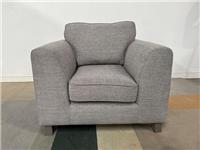 DFS Lorella Selway Silver Basket Weave Fabric Armchair RRP &pound;469