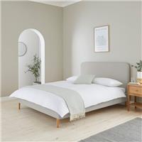 Dusk Ascot Natural Linen Look Fabric Double Bed Frame RRP &pound;259