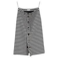 Balenciaga Gingham Woven Midi Skirt in Black Polyester - EU38 Regular