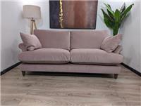 Marks and Spencer M&S Erin Blush Aquaclean Velvet Large 3 Seater Sofa RRP &pound;1299