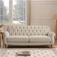 Dusk Hebden Cream Linen 3 Seater Sofa RRP &pound;689