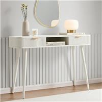 Dusk Hattie Warm White 2 Drawer Storage Dressing Table Console RRP &pound;228