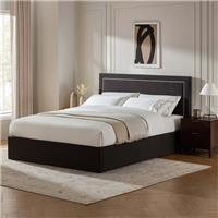Dusk Windsor Black Linen Look Fabric King Size Ottoman Storage Bed RRP &pound;379