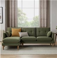 Dusk Shoreditch Woven Green Left Hand Chaise Sofa RRP &pound;1039