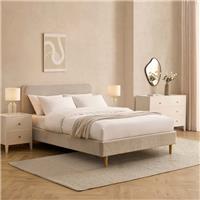 Dusk Ascot Light Grey Chenille Super King Bed Frame RRP £299