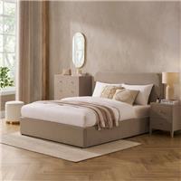 Dusk Ascot Stone Grey Linen Super King Ottoman Storage Bed RRP £369