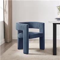 Dusk Quinn Blue Matte Velvet Dining Chair RRP &pound;219
