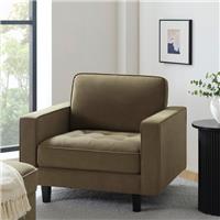 Dusk Sloane Olive Matte Velvet Loveseat RRP &pound;636