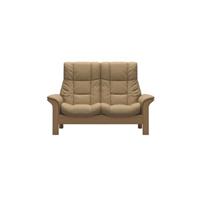 Stressless Windsor Paloma Sand Leather & Oak 2 Seater High Back Sofa RRP £3689