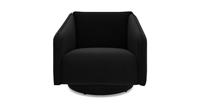 DFS Lovise Ebony Velvet Swivel Accent Chair RRP &pound;649