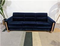 Stressless Fiona Wood Begonia Dark Blue & Oak 3 Seater Sofa RRP £2919