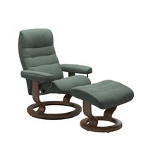 Stressless Opal Classic Paloma Sage Green Leather Recliner & Footstool RRP &pound;1929