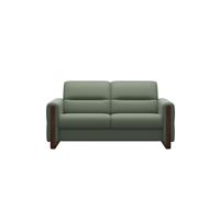 Stressless Fiona Wood Batick Thyme Green Leather 2.5 Seater Sofa RRP &pound;3189