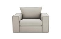 DFS Lovise Chunky Armchair in Silver Velvet RRP &pound;649