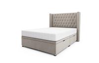 DFS Aldridge Mink Opulence Velvet Double Side Ottoman Bedframe RRP &pound;1999