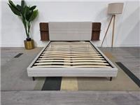DFS Santino Grey & Walnut King Size Bedframe with Shelves & USB RRP &pound;599