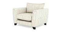 DFS Cherished Metallic Cream Combination Suede Effect Armchair RRP &pound;899