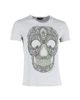 Alexander Mcqueen Skull Graphic T-Shirt In Cotton Men Grey S - S Regular