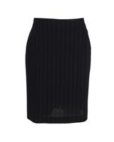 Max Mara Striped Knee-Length Skirt In Cotton Women Black Size 42 - IT42 Regular