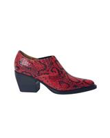 Chlo Rylee Snake-Effect Ankle Boots In Leather Women Red Size 36.5