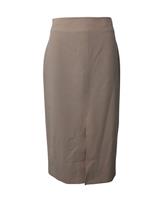 Co Front Slit High Waist Pencil Skirt In Stretch Wool Women Beige M - M Regular