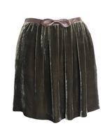 Sandro Paris Velvet Skirt With Bow In Viscose Women Green S - S Regular