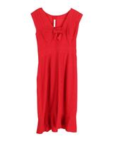 Prada Bow Detail V-Neck Dress In Polyester Women Red Size 40 - IT40 Regular
