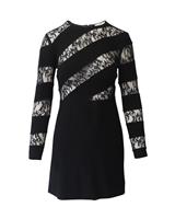 Sandro Paris Lace Cutout Dress In Polyester Women Black Size 36 - EU36 Regular