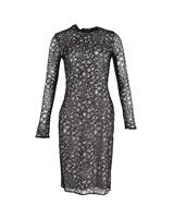 Diane Von Furstenberg Long Sleeve Lydia Dress In Lace Overlay Women Blac Size 7 - US7 Regular
