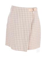 Sandro Paris Meredith Checked Mini Wrap Skirt In Cotton Women Pink M - M Regular