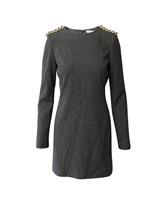 Chloe Epaulettes Sheath Dress In Wool Women Black Size 36 - EU36 Regular