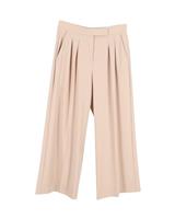 Max Mara Pleated Wide-Leg Trousers In Virgin Wool Women Peach Uk Size 12 - UK12 Regular