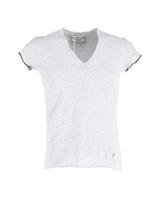 Yves Saint Laurent V-Neck T-Shirt In Light Cotton Men Grey S - S Regular