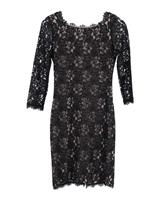 Diane Von Furstenberg Sheath Dress In Cotton Lace Women Black Size 2 - US2 Regular
