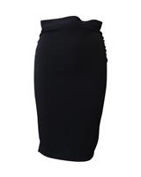 Dolce & Gabbana Gathered Pencil Skirt In Viscose Women Black Size 38 - IT38 Regular
