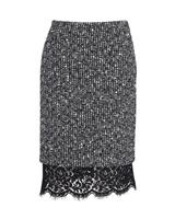 Michael Kors Lace Hem Pencil Skirt In Polyester Women Grey Size 4 - US4 Regular