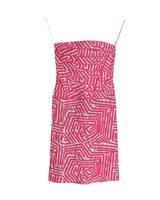Herve Leger Bandage Printed Mini Dress In Rayon Women Pink Xs - XS Regular