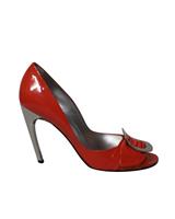 Roger Vivier Spuntata Gigi Pumps In Patent Leather Women Coral Size 39