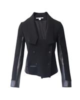 Diane Von Furstenberg Cropped Blazer In Triacetate Women Black Xs - XS Regular